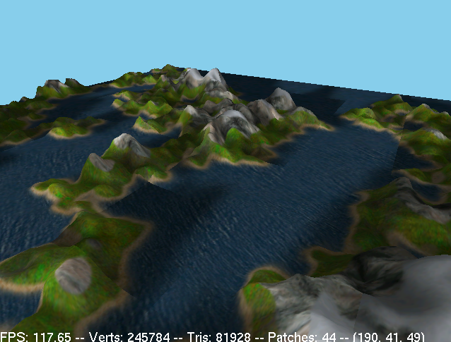 Screenshot of procedurally generated terrain.