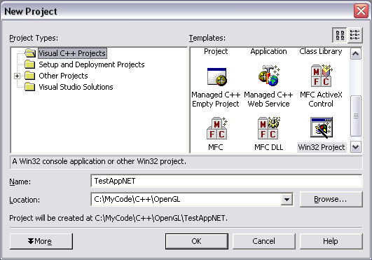 New Project Dialog