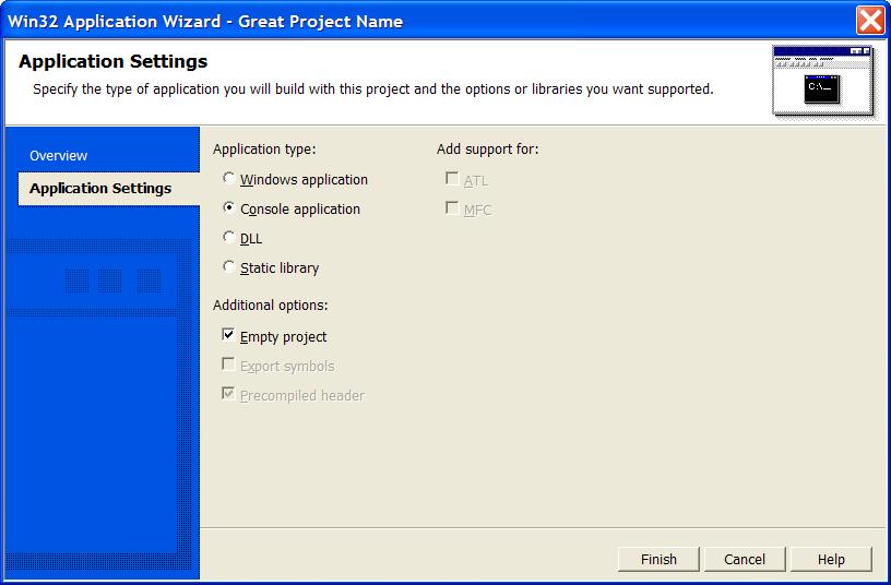 Project Creation Settings